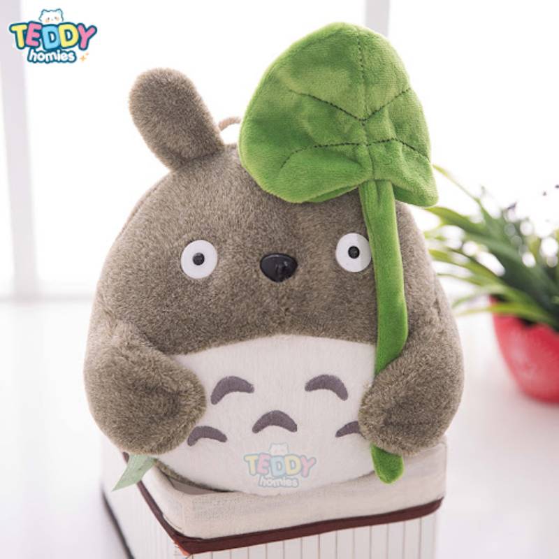 Totoro bông cầm lá cao cấp 